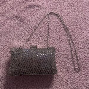 Elegant Silver Clutch Bag
